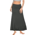 thumbnail image 2 of abtuhar Womens Maxi Skirt,Skirts for Women,Ladies' Leisure High Waist Wrap Skirt A-line Half Body Skirts Dark Gray XL, 2 of 4