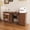 57.5"+Walnut, variant on 57.5" Foldable Sewing Machine Table with Locking Casters, Multi-Storage Craft Station with Shelves, Bins & Cabinet, Adjustable Sewing Cabinet/Office Desk for Home, Bedroom, and Craft Room(White)