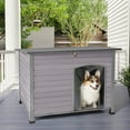 thumbnail image 2 of Aivituvin Wooden Dog House Anti-chewing Kennels for Outdoor & Indoor, Gray, Large, 2 of 9
