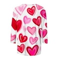 thumbnail image 5 of GA WEIHUA Online Deals,2025 Valentine's Day Shirts Women Comfy 3/4 Sleeve T Shirts Cute Love Heart Graphic Tees Blouses(Hot Pink,L), 5 of 5