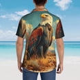 thumbnail image 6 of Daiia Western Desert Cactus Bald Eagle Hawaiian Shirt for Men Gentle Cotton Regular Short Sleeve Casual-XX-Large, 6 of 9