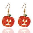 thumbnail image 1 of Pendientes De Calabaza De Halloween Rojos - Pendientes De Gota De Cristal Hipoalergénicos Joyería De Disfraces De Noche Festiva para Mujer Pendientes De Calabaza con Cara Sonrisa, Divertidos Y Festivo JM, 1 of 5