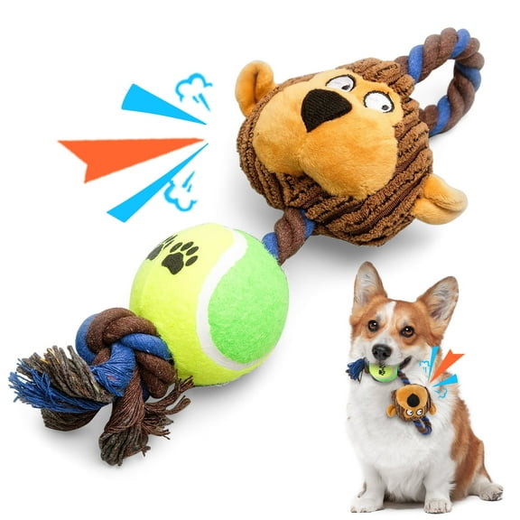 PcEoTllar Monkey Dog Toy, Squeaky Puppy Toys, Dog Rope Toys, Plush Puppy Chew Toys for Teething