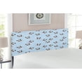 thumbnail image 2 of Panda Headboard, Muzzles Panda Illustration with Happy Sad Funny Surprised Faces Different Expressions, Upholstered Decorative Metal Bed Headboard with Memory Foam, Full Size, Black Blue, by Ambesonne, 2 of 4