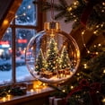 thumbnail image 6 of Glowing Christmas Story Ornament, Light-Up Mini Holiday Scene with Warm LED Light, Festive Keepsake Gift for Home Christmas Party Decoration,H-F, 6 of 6