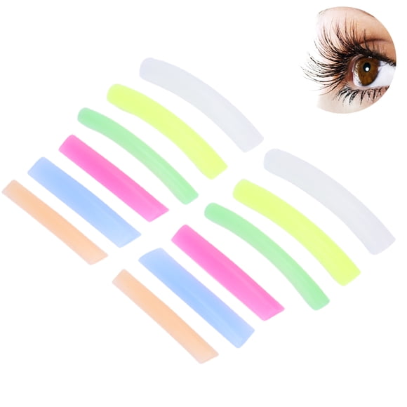 Perm 6 Pares De Almohadillas Reutilizables Para Permanente De Pestañas, Herramienta De Maquillaje De Almohadilla De Elevación Permanente De Pestañas De Silicona Colorida