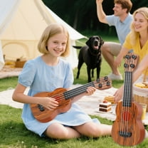 Nilvkv Kids Ukulele Guitar Toy for Boys Girls Musical Educational Toy with Nylon Strings Portable Durables Mini Guitar for Beginners, Educational Toy