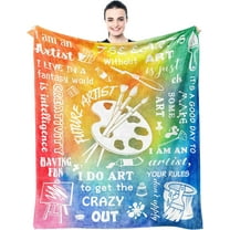 Gifts for Artists - Artist Gifts Blanket 60"X50" - Art Teacher Gifts - Gifts for Artists Women - Art Gifts for Girls - Gifts for Painters - Drawing Gift, Birthday Gift for Art Lovers Teen Kids