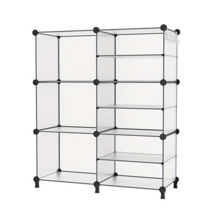 Closet Organizer 6 Cube Storage Shelves Portable Closet Clothes Organizers And Storage Stackable Cubby Shelving for Closet Bedroom Living Room Office