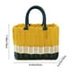 thumbnail image 3 of Cesta De Almacenamiento Tejida a Mano, Caja Organizadora Portátil Con Asa Para El Hogar, El Baño Y Las Compras, Color Amarillo, 3 of 9