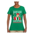 thumbnail image 2 of Michael Scott The Name is Bond Santa Bond Ugly Christmas Sweater Womens Graphic T-Shirt, Kelly, Small, 2 of 3