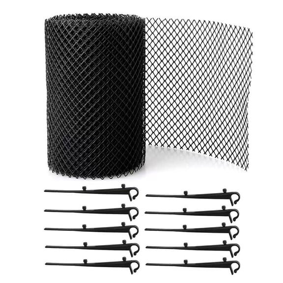 Venlox Prevent Clogged Gutters with 600Cm Eaves Sewer Protection Net Cover for Balcony