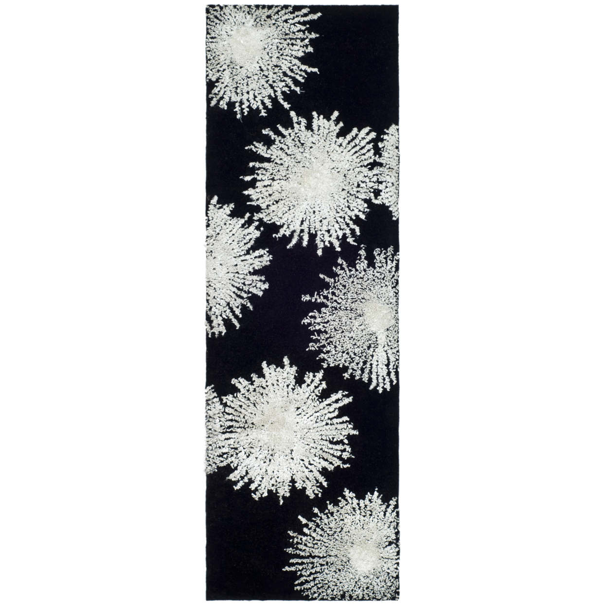 SAFAVIEH Soho Fiesta Celebration Wool Area Rug, Black/White, 2' x 3' - image 4 of 8