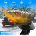 thumbnail image 2 of 12V 150W Portable Car Heater 2 in 1 Heating Cooling Defroster Fans Fast Heating Defrost Defogger Window Defroster 360° Rotatable Base for Car SUV Jeeps Trucks, 2 of 7