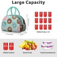 thumbnail image 5 of Lunch Bag Women Office Lunch Cooler Bag Reusable Leakproof Large Cooler Tote for Women Men Adults with Side Pockets for Work Office Picnic Doughnut, 5 of 7