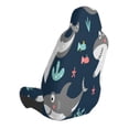 thumbnail image 2 of Honeii Friendly Smiling Sharks Print Car Seat Cover,Car Interior Covers,Universal Fit Seat Protector, Compatible with Most Cars, SUVs, Trucks, and Vans, 2 of 5