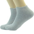 thumbnail image 2 of Gray 3-12 Pairs Mens Ankle Quarter Crew Sports Socks Cotton Low Cut Size 9-13, 2 of 3