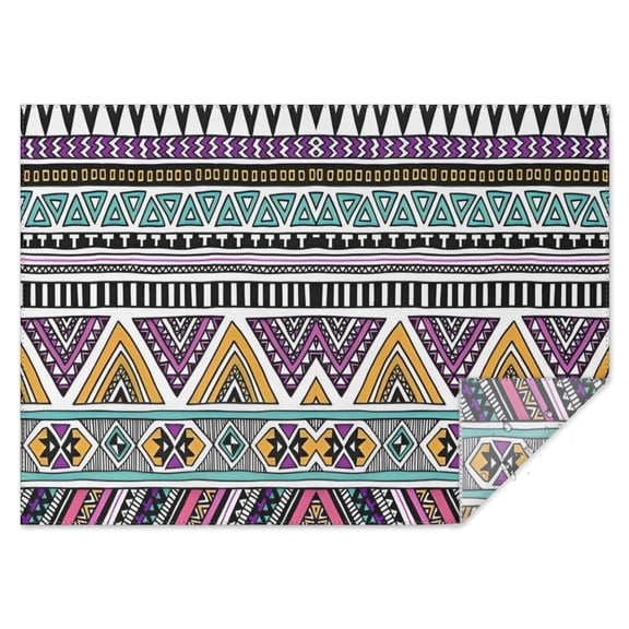 Colorful Geometric Triangle Diamond Pattern Rectangle Tablecloth 60"x84",Waterproof Polyester Rectangle Table Cloth, Wipeable Spillproof Polyester Tablecloth for Dining, Camping, Indoor and Outdoor