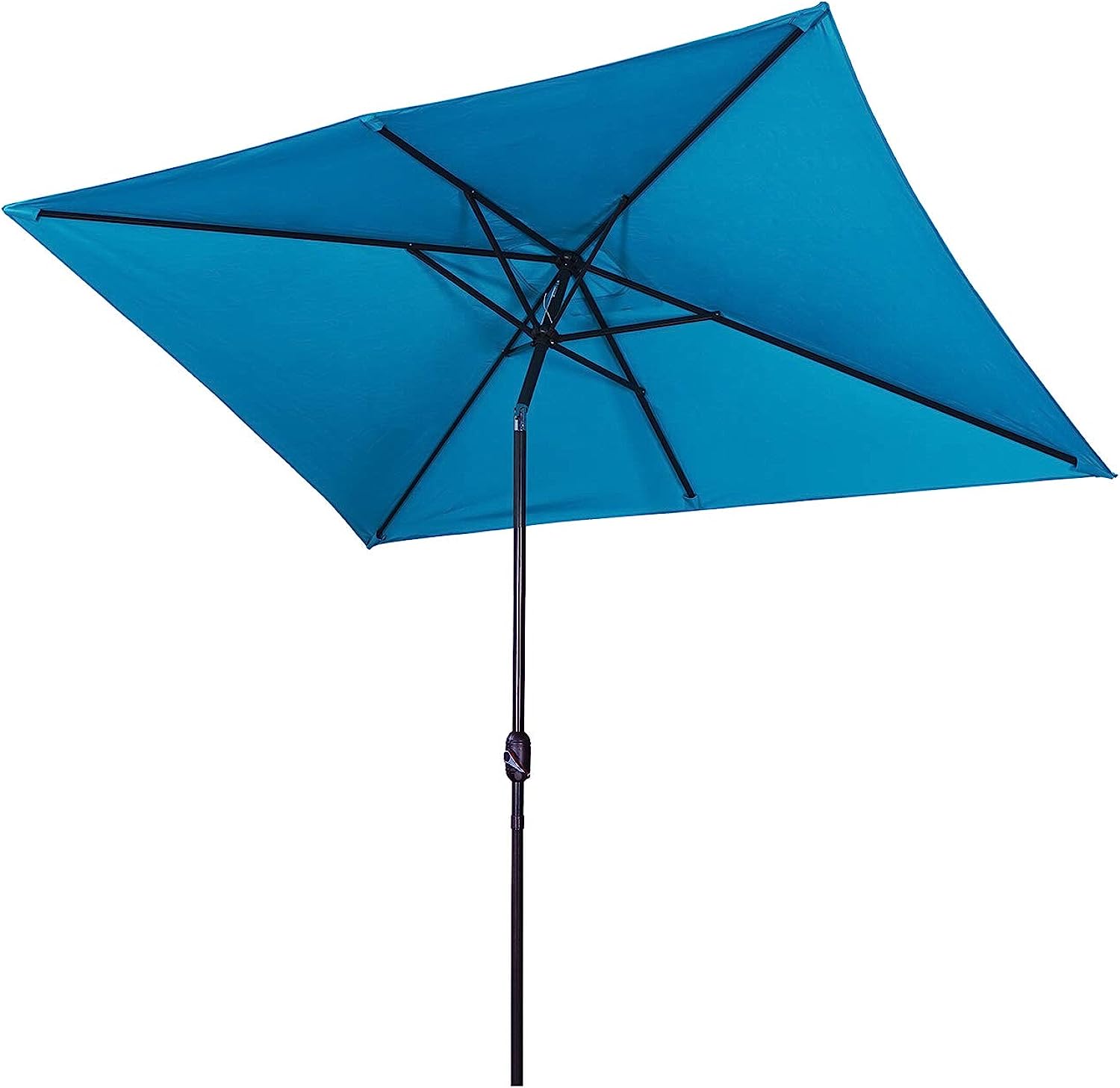 10X 6.5Ft Patio Market Umbrella Outdoor WeatherResistant Frame Table