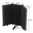 thumbnail image 2 of Aislamiento de micrófono de panel de 3/5 para grabación de sonido Accs de micrófono de transmisión 3 paneles Hugo Escudo de aislamiento de micrófono, 2 of 10