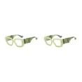 thumbnail image 2 of Qarigey Gafas de lectura Marco grande Gafas de lectura Suministros de oficina Prescripción Diseño cuadrado grande Aleación Hipermetropía de Tipo 3 2piezas, 2 of 6