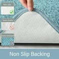 thumbnail image 2 of Junovo Soft Bathroom Rug Runner Absorbent Microfiber Bath Rugs for Bathroom Non Slip Bath Mat for Tub, Shower Floor,24"x36",Spa Blue, 2 of 5