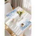 thumbnail image 5 of Blue Spring Floral Placemats Set of 8, Watercolor Elegant Pastoral Flowers Placemats for Dining Table, Place Mats for Kitchen Tabletop, Waterproof Wipeable Dining Table Mats Set, 5 of 9