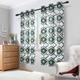 thumbnail image 2 of Yayeee Window Curtains Light Filtering 63"x52" Grommet Panel Pair Home Living Room Decor, Gold Geometric Pattern, 2 of 7