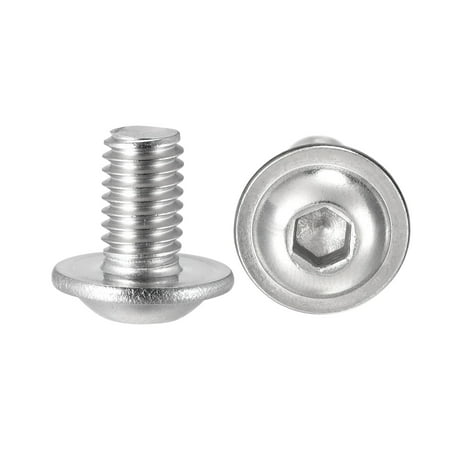 

Uxcell M6 x 10mm 304 Stainless Steel Flanged Button Head Socket Cap Screws 50 Pack