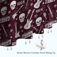 thumbnail image 6 of Burgundy Rock Skull Pattern Shower Curtain 36"x72" ,Bathroom Decorative Shower Curtains Set with 12 Hooks,Modern Waterproof Washable Shower Curtain, 6 of 6