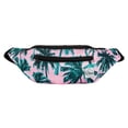 thumbnail image 2 of Riñonera Vibe Festival Gear Negro Holográfico Plateado Dorado Hojas de Palma Rosa Tropical para Homb, 2 of 7