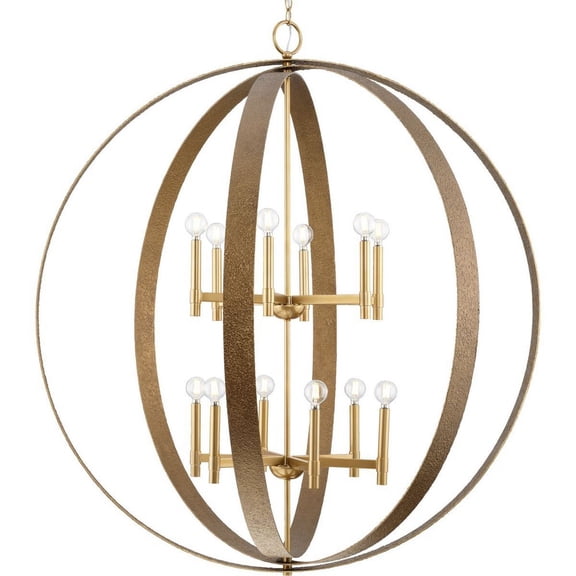 P400409-205-Progress Lighting-Allegheny - 12 Light Chandelier-48 Inches Tall and 42.87 Inches Wide-Soft Gold Finish
