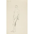 thumbnail image 2 of Adolf Sternschuss 13x18 Gold Ornate Wood Frame and Double Matted Museum Art Print Titled - Act of Standing Boy (1909), 2 of 4