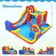 thumbnail image 3 of Gymax Inflatable Water Slide 7-in-1 Outdoor Bounce House w/ Dual Slides Splash Pool Water Cannon Climbing Wall & Basketball Hoop, 3 of 10