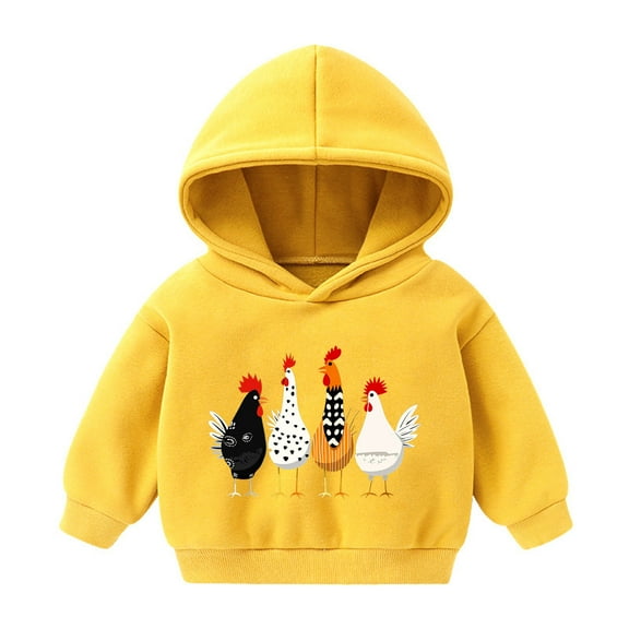 DxhmoneyHX Toddler Girls Clothes Cute Chicken Christmas Sweatshirts Soft Comfy Warm Long Sleeve Pullover Sweatshirts Graphic Hoodies Size 4 Years