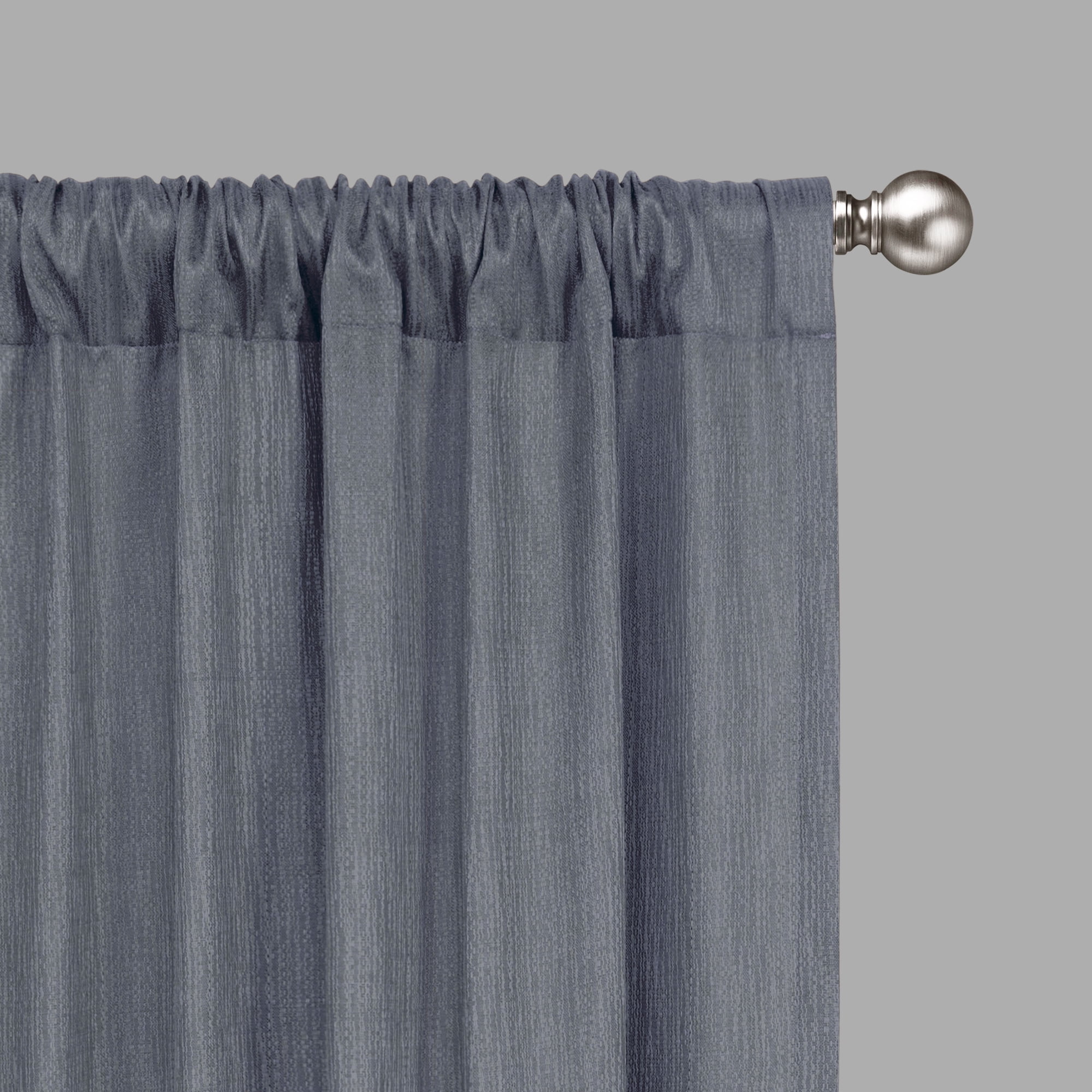 Eclipse Draft Stopper Room Darkening Fleece Lined Rod Pocket, Single Curtain Panel, Gray, 42" W x 84" L