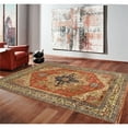 thumbnail image 4 of Pasargad Home Serapi 10' x 10' Hand-Knotted Wool Rust/Ivory Square Rug - All Ages, Indoors, 4 of 4