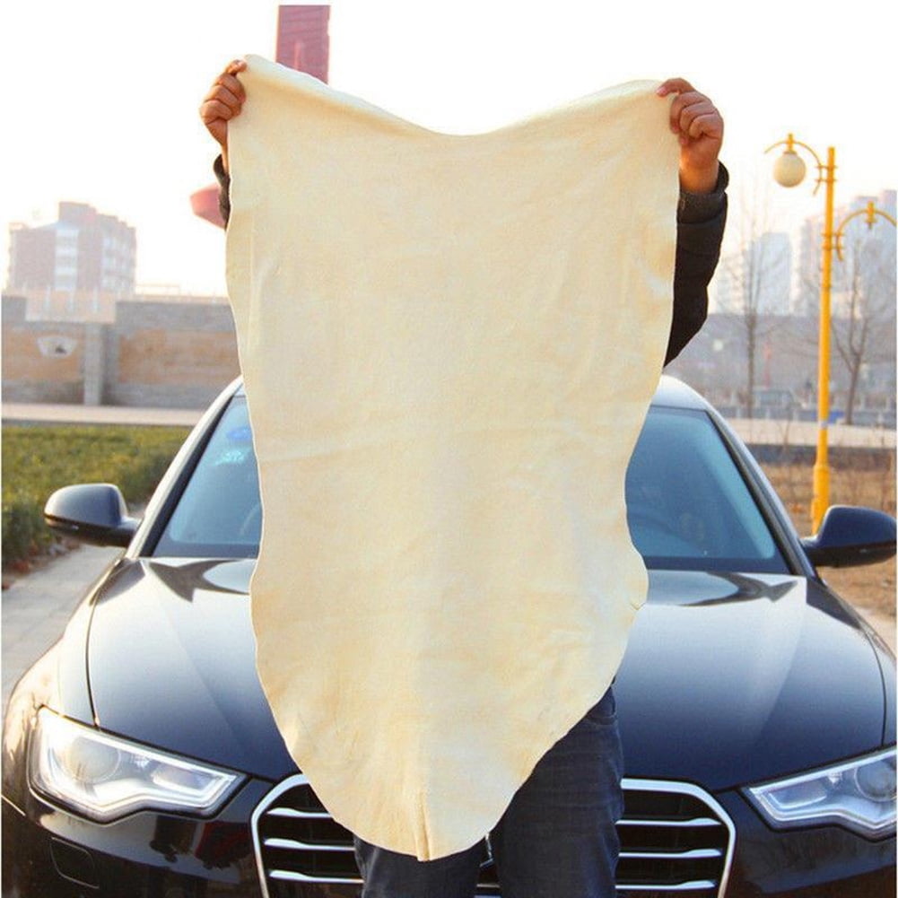 Natural Chamois Leather Car Cleaning Cloths Washing Suede Absorbent Towel ve 