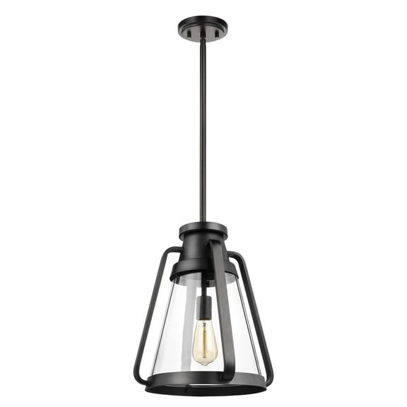 60/7553-Nuvo Lighting-Everett - 1 Light Pendant In Maritime Vintage Style-16.38 Inches Tall and 14 Inches Wide-Matte Black Finish