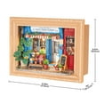 thumbnail image 5 of Rolife DIY Miniature Christmas House Kit Creative Frame 3D Wall-Mountable Dollhouse Mini Room Building Set Holiday Home Decor Craft for Adults (Daily Fresh Flower), 5 of 6