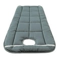 thumbnail image 1 of Almohadilla para mesa de masaje de 70 x 185 cm, poliéster, transpirable, con agujeros, suave y cómoda para cama de salón. gris, 1 of 9
