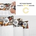 thumbnail image 2 of No Hook Shower Curtains with Snap-in Liner Set, Colorful Stones Waterproof Hotel Style Bathroom Shower Curtain, Farmhouse Stones Modern Art Breathable Mesh Top Window Bath Curtains 72''x84'', 2 of 9