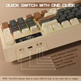 thumbnail image 4 of LexonElec M96 Wireless Gaming Keyboard,Knob Control Bluetooth/2.4G Wireless Mechanical Feeling Keyboard,RGB LED Backlit with Display Screen, PBT Keycap, 3000mAh, 94-Key, 4 of 9