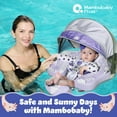 thumbnail image 5 of Mambobaby Baby Pool Float with 3D Canopy- Purple, 5 of 8