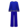 thumbnail image 7 of Aislor Boys Praise Dance Outfits Liturgical Worship Pullover Top with Wide Leg Pants Bottom for Themed Party Blue 12, 7 of 7