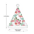thumbnail image 3 of Fuzoiu Flamingo Flower Print Santa Hat Christmas Hat for Adults,Santa Hats with Pompom, Unisex Xmas Holiday Hat for Christmas New Year Festive Party Supplies, 3 of 6