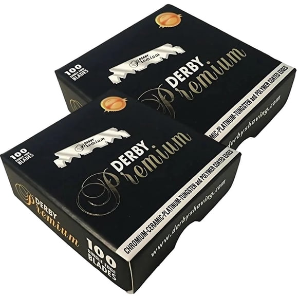 Cuchillas Derby Premium 200 de un solo filo con recubrimiento