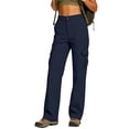 thumbnail image 2 of Hiking Outdoor Pants for Women Straight Leg Quick Dry Cargo Pants Sun Protection Lightweight Multi Pocket Trousers Dark Blue XL, 2 of 6