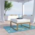 thumbnail image 3 of Elle Decor Mirabelle Outdoor Ottoman in White and French Gold, 3 of 7
