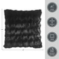 thumbnail image 3 of Better Homes & Gardens Faux Fur Bubble 22" x 22" Decorative Pillow for Adults, Rich Black, 3 of 7